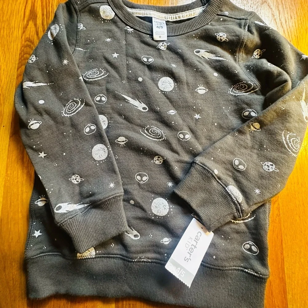 Carter's Gray Space Adventure Sweatshirt NWT